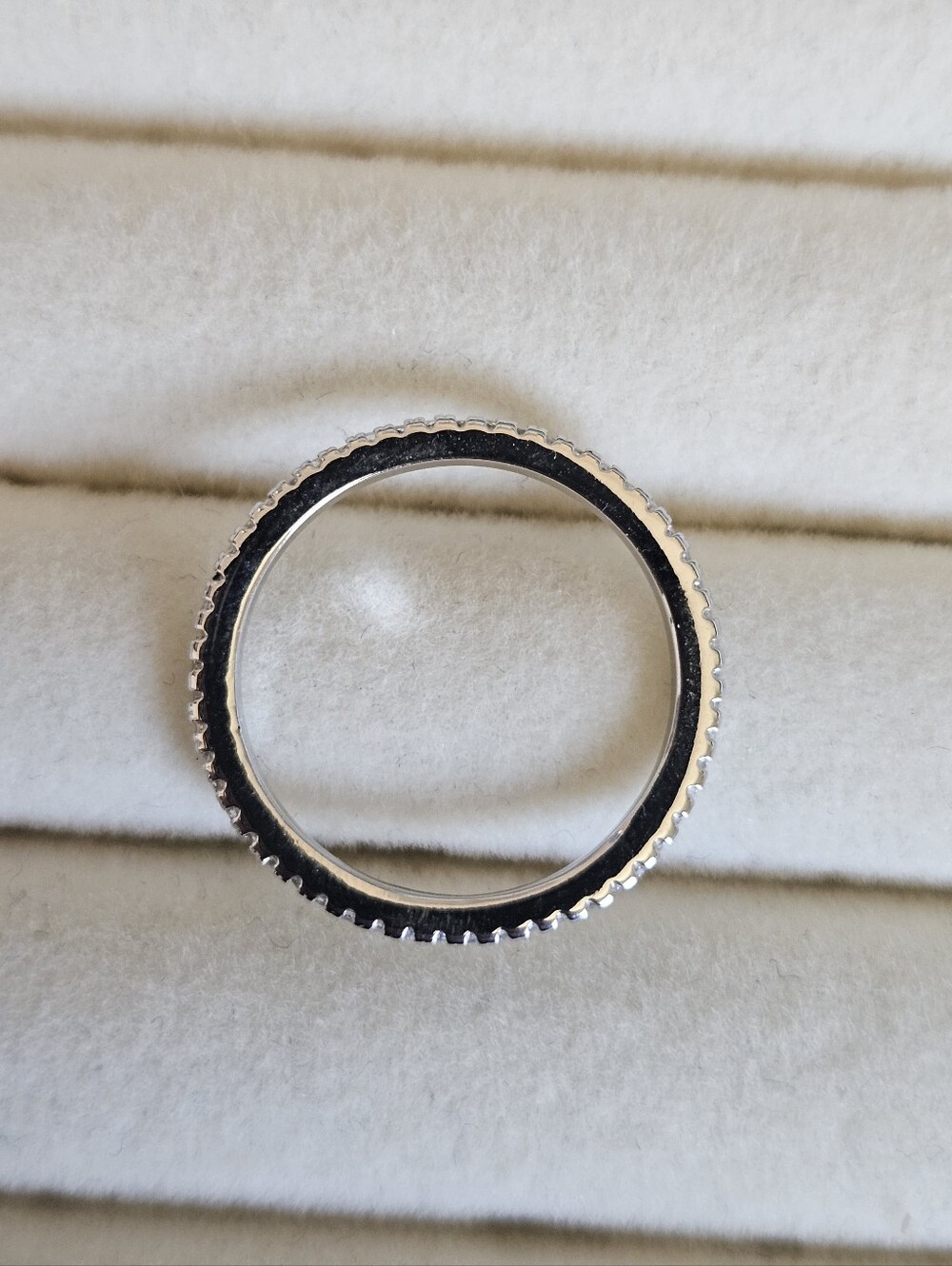 Dainty Cubic Zirconia Eternity Band Ring Size 7 - Picture 3 of 3